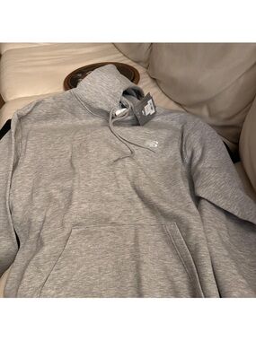 New Balance Light Gray Pullover Hoodie